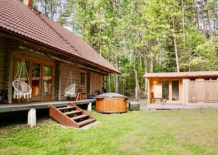 Private Log House Getaway In Nature foto